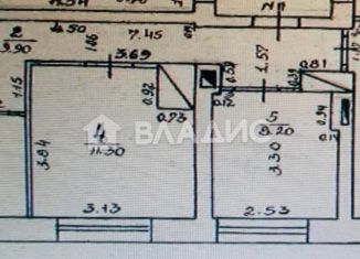 Трехкомнатная квартира на продажу, 55 м2, Смоленск, Заднепровский район, поселок Торфопредприятие, 46