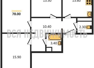 Продается 3-комнатная квартира, 78 м2, хутор Ветряк, Выборская улица, 13
