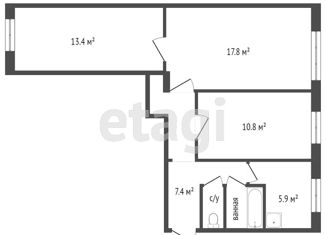 Продам трехкомнатную квартиру, 60.3 м2, Красноярский край, улица Пожарского, 168