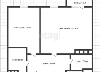 Продажа 1-ком. квартиры, 53.45 м2, посёлок Знаменский, Природная улица, 10Бк8