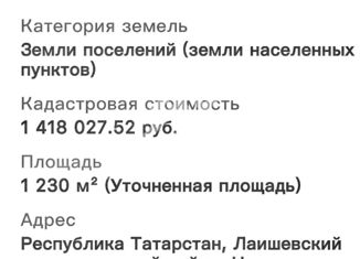 Продается участок, 12.3 сот., село Сапуголи, Озёрная улица