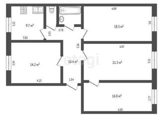 Продаю четырехкомнатную квартиру, 94 м2, поселок Лонгъюган, поселок Лонгъюган, 23