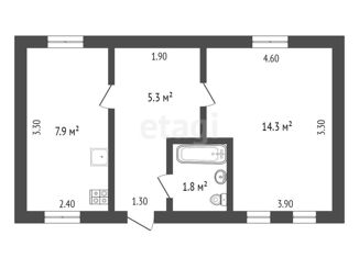 Продается двухкомнатная квартира, 30.5 м2, Крым, Симферопольская улица, 1