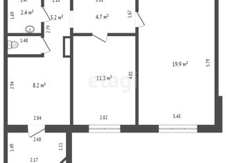 Продажа офиса, 54.8 м2, Сургут, Привокзальная улица, 16