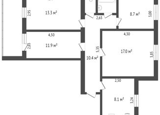 Продаю 4-ком. квартиру, 84 м2, Симферополь, Ракетная улица, 34, Железнодорожный район