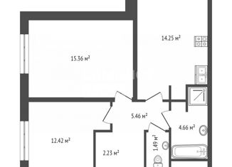 Продаю двухкомнатную квартиру, 57.7 м2, деревня Крёкшино, улица Медовая Долина, 3к1