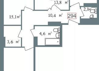 Продам 3-ком. квартиру, 75.5 м2, Нижний Новгород, 2-я Оранжерейная улица, 2к1, метро Горьковская