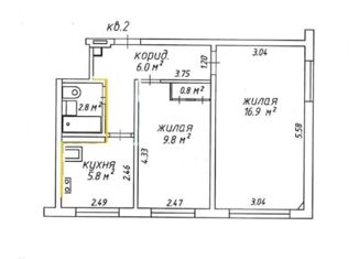 Продается комната, 44 м2, Санкт-Петербург, улица Пограничника Гарькавого, 37к1, Красносельский район