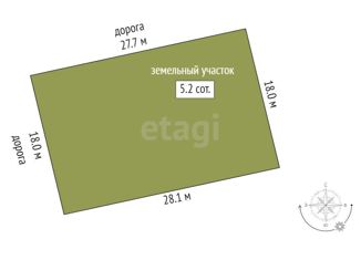 Продам земельный участок, 5.17 сот., село Новобессергеневка, Земляничная улица