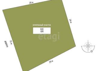 Продается земельный участок, 8 сот., садовое товарищество Хрустальный, Седьмая улица, 18