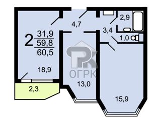 Продается двухкомнатная квартира, 60.5 м2, Москва, Рождественская улица, 33, район Некрасовка
