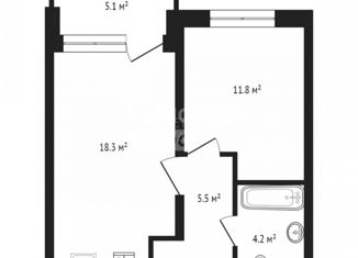 1-ком. квартира на продажу, 45 м2, Тюмень