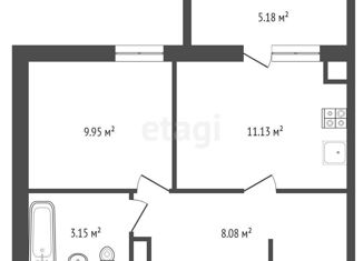 1-ком. квартира на продажу, 33 м2, деревня Патрушева, улица Александра Пушкина, 8А