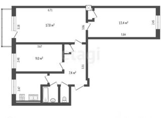 Продам 3-комнатную квартиру, 60.2 м2, Москва, ВАО, Большая Черкизовская улица, 5к1