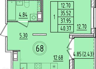 1-ком. квартира на продажу, 35.52 м2, Санкт-Петербург, Образцовая улица, 6к2