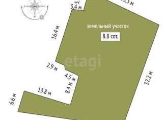 Земельный участок на продажу, 10 сот., село Калачёво, Школьная улица, 37