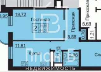 Продам 2-ком. квартиру, 64 м2, Калуга, улица Кибальчича, 2, ЖК Галактика