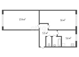 Продам 2-комнатную квартиру, 44.5 м2, Красноярск, улица Калинина, 4