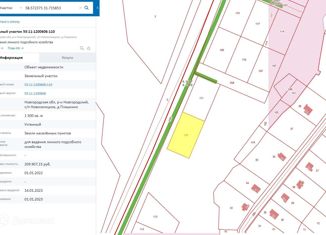 Продажа земельного участка, 15 сот., деревня Плашкино, 49К-1148