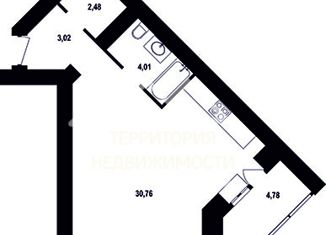 Продам 1-ком. квартиру, 42.82 м2, Тюмень, ЖК Ария, улица Тимофея Кармацкого, 5