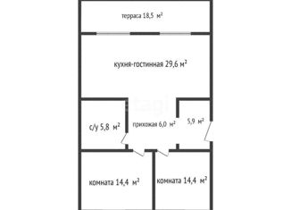 Продаю дом, 76.1 м2, садовое товарищество Аэропорт, Рябиновая улица