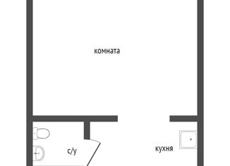 Однокомнатная квартира на продажу, 17 м2, Курганская область, улица Ленина, 48