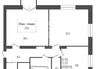 Продается двухкомнатная квартира, 57.6 м2, Новосибирск, улица Ногина, 2, Заельцовский район