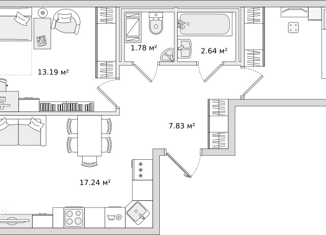 Продается двухкомнатная квартира, 55.9 м2, Мурино, ЖК Северный, улица Шоссе в Лаврики, 64к2
