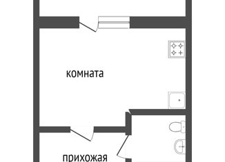 Квартира на продажу студия, 28.7 м2, Красноярск, Ключевская улица, 85, ЖК Уютный Дом на Ключевской