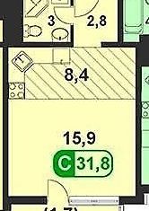 Продажа квартиры студии, 33.5 м2, Анапа, Анапское шоссе, 24к8, ЖК Раз-Два-Три