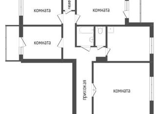 Продаю 4-ком. квартиру, 64.6 м2, Красноярск, Краснодарская улица, 1