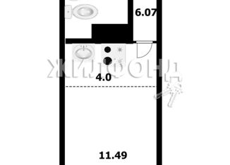 Продаю квартиру студию, 26 м2, Новосибирск, микрорайон Горский, 68, метро Студенческая
