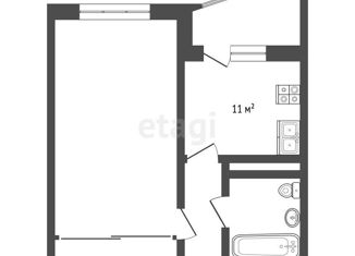 Продается однокомнатная квартира, 41 м2, Тюмень, улица Александра Митинского, 4, Восточный округ