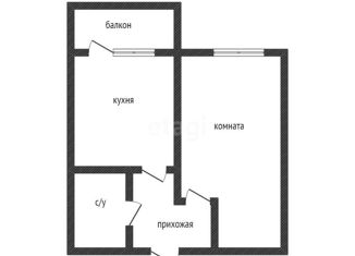 Продам однокомнатную квартиру, 32.8 м2, Краснодар, Черкасская улица, 58/2