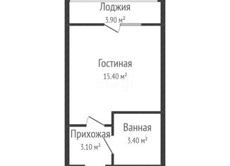 Квартира на продажу студия, 22 м2, Краснодар, ЖК Облака, улица имени Генерала Корнилова, 10к1
