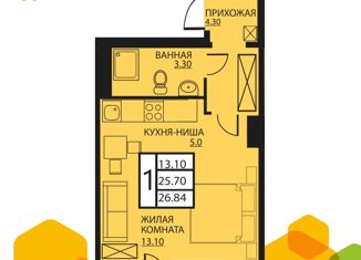 Продается 1-комнатная квартира, 25.7 м2, деревня Кондратово, Артемьевская улица, 4