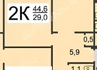 2-ком. квартира на продажу, 44.5 м2, Нижегородская область, улица Дьяконова, 18