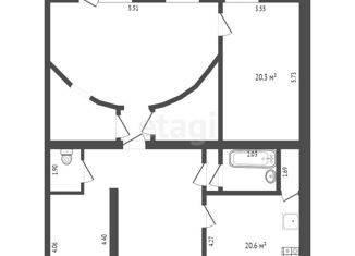 Продажа 2-комнатной квартиры, 120.3 м2, Тюменская область, Академический проезд, 9