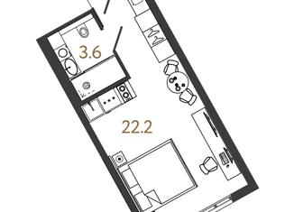 Продается квартира студия, 25.8 м2, Санкт-Петербург, Московский проспект, 103