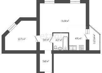 Продаю 2-комнатную квартиру, 51.1 м2, Ростовская область, улица Штахановского, 25А