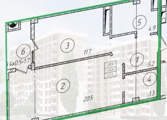 Продам 1-ком. квартиру, 48 м2, Симферополь, улица Будённого, 33к4, ЖК Солнечный