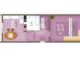 Продажа однокомнатной квартиры, 60 м2, Краснодар, Кубанская набережная, 37/10, Кубанская набережная