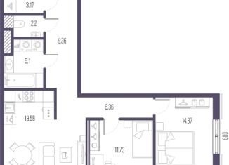 Продам двухкомнатную квартиру, 71.87 м2, Санкт-Петербург, улица Стахановцев, 1, улица Стахановцев