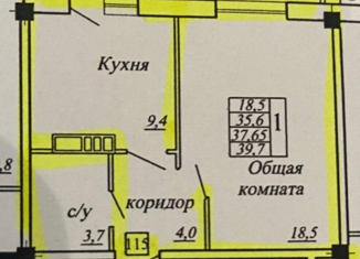 Продам 1-ком. квартиру, 40.5 м2, Ставрополь, ЖК Европейский-3, улица Рогожникова, 23/3