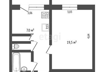 Продам 1-ком. квартиру, 23.8 м2, Мурино, улица Шувалова, 20к2, ЖК Территория