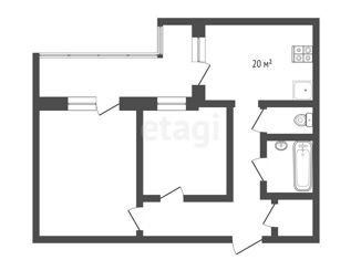 Продам двухкомнатную квартиру, 51.8 м2, Санкт-Петербург, улица Вадима Шефнера, 12к1, метро Приморская