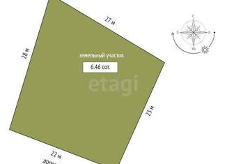 Продается участок, 6.5 сот., СНТ Целинное, Калиновая улица
