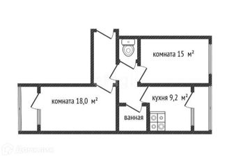 Продаю 2-комнатную квартиру, 56.4 м2, Краснодарский край, Войсковая улица, 6
