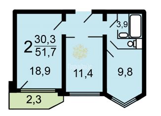 Продается двухкомнатная квартира, 51.2 м2, Москва, Бескудниковский переулок, 1к1, Бескудниковский переулок