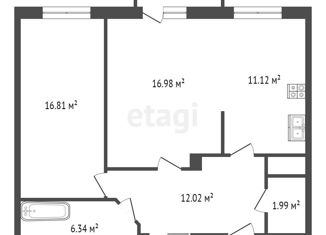 Продажа 2-комнатной квартиры, 66.2 м2, Санкт-Петербург, Железнодорожный переулок, 12, Железнодорожный переулок